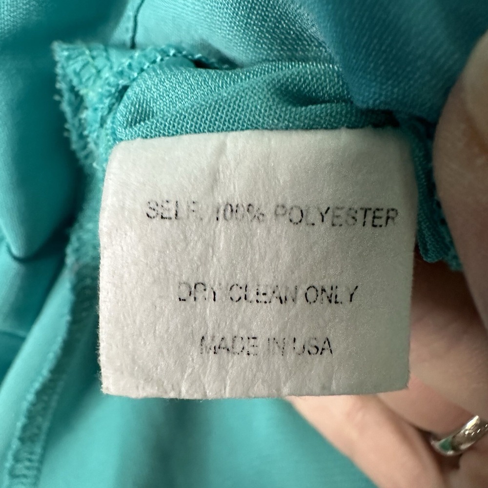 VaVa By Jon Han S Racerback Top Straps Green Embellished Ruffle Tie Front - Picture 11 of 12